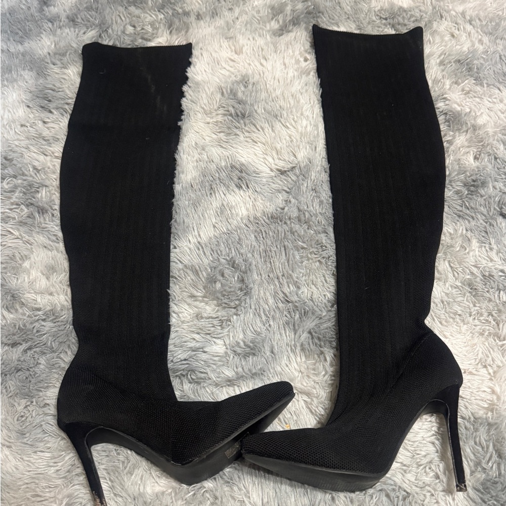 Chic Black Over the Knee Boots